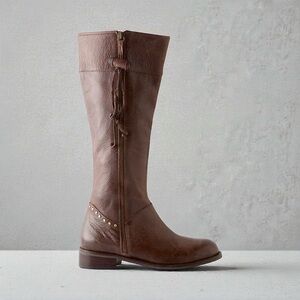 Anthropologie Schuler & Sons Brass Tacks Tall Leather Riding Boots